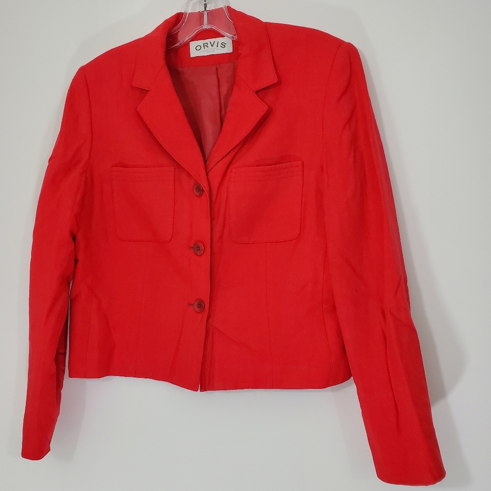 Orvis Red Vintage Blazer, Size 8P